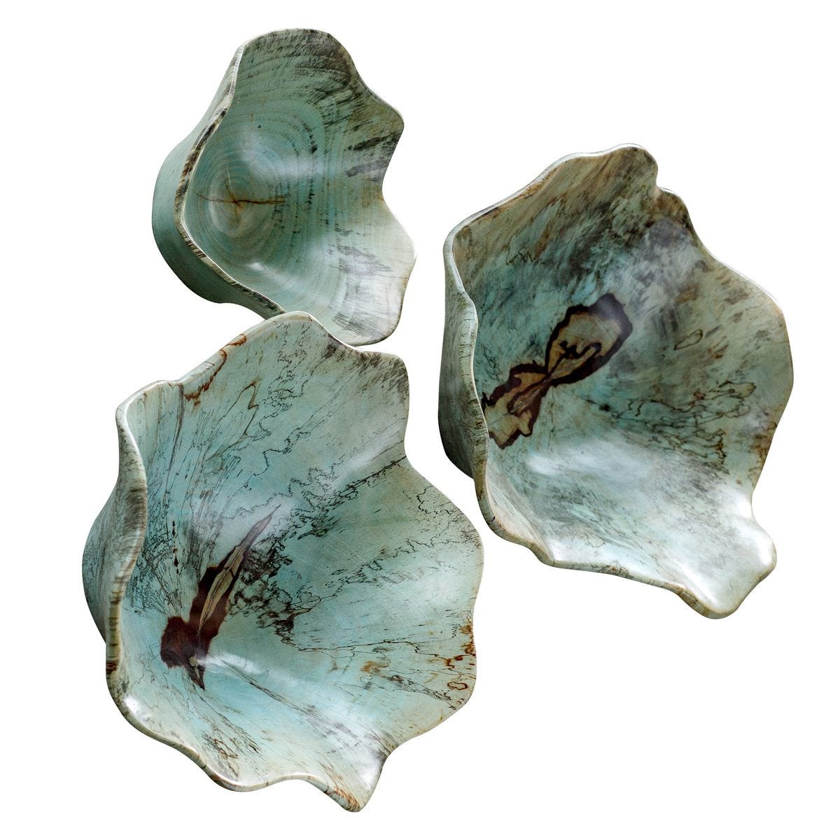 Teo Wood Wall Decor, Blue, S/3