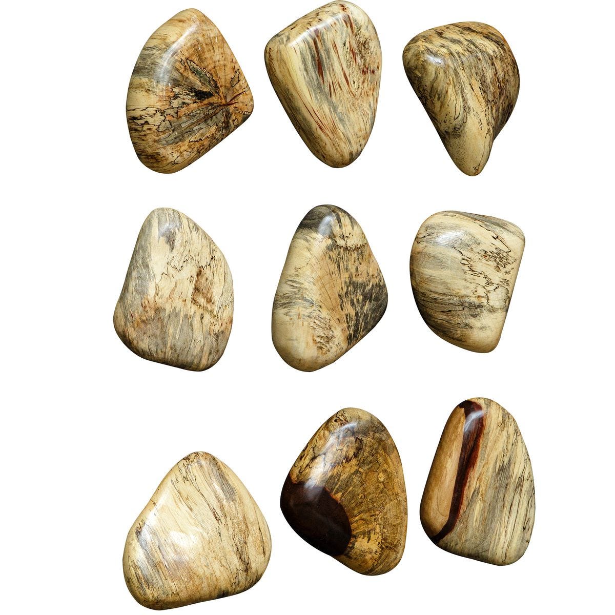 Pebbles Wood Wall Decor, Blonde, S/9
