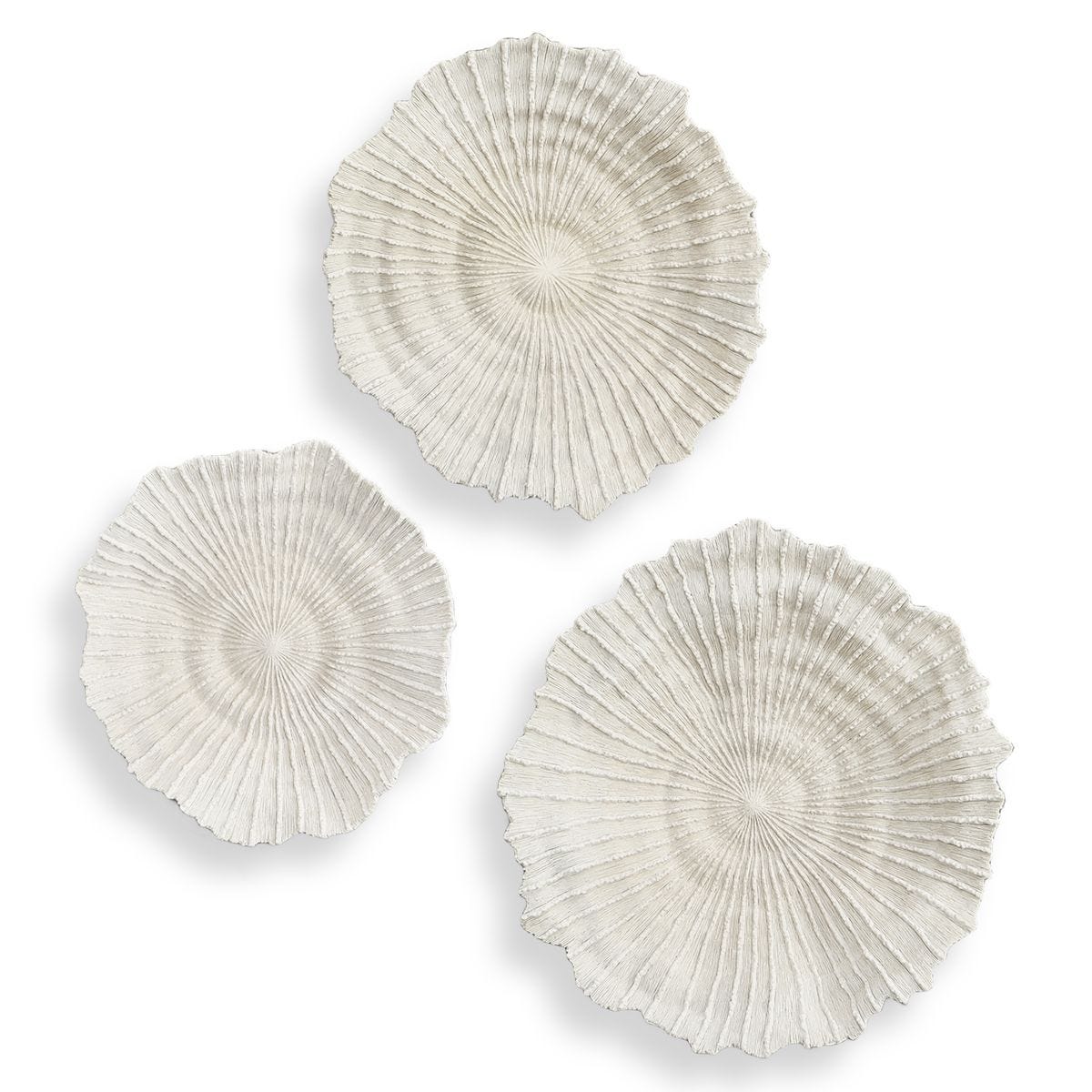 Ocean Gems Indoor-Outdoor Wall Decor, Natural, S/3