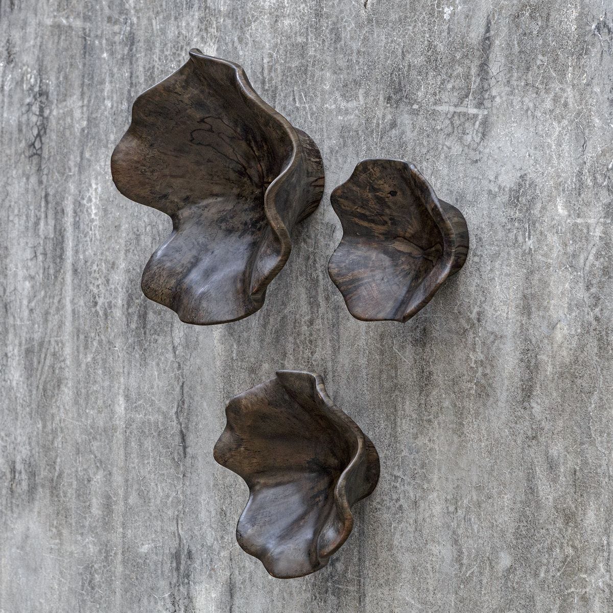 Teo Wood Wall Decor, Mocha,  S/3