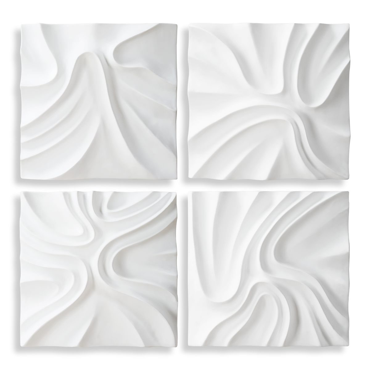 Snowdrift Wall Decor, S/4
