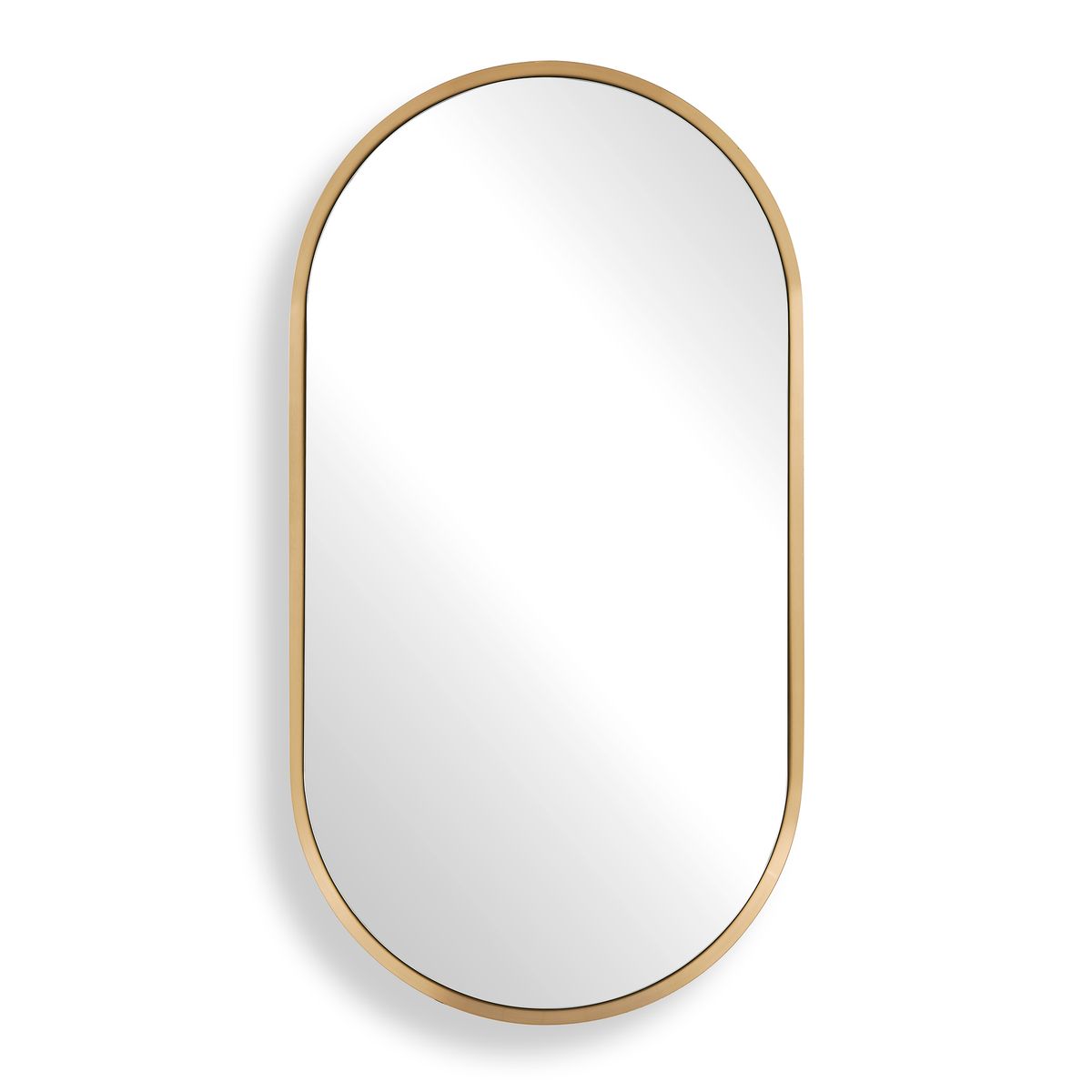 Torrado Oval Mirror, Brass