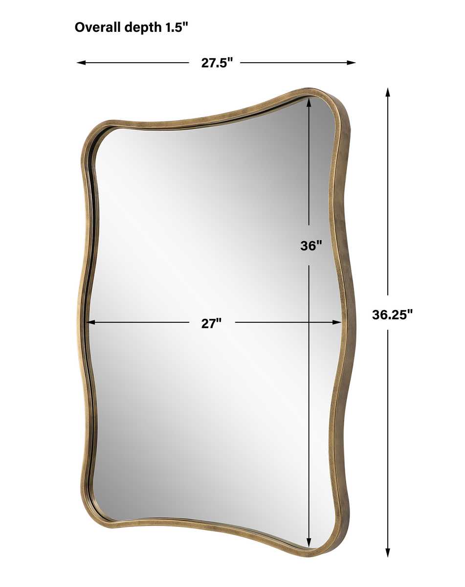 Pavia Vanity Mirror, Gold
