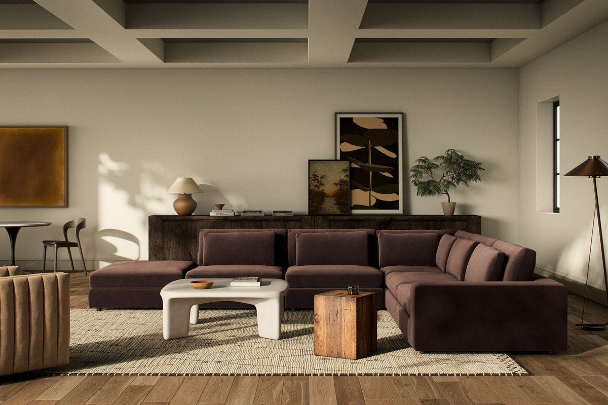 Bloor 5pc Sectional Raf W/ Ottoman