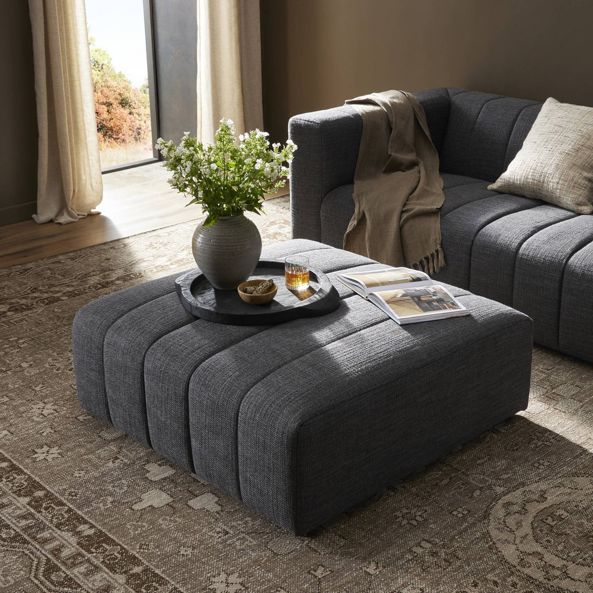 Langham Channeled Ottoman Pc