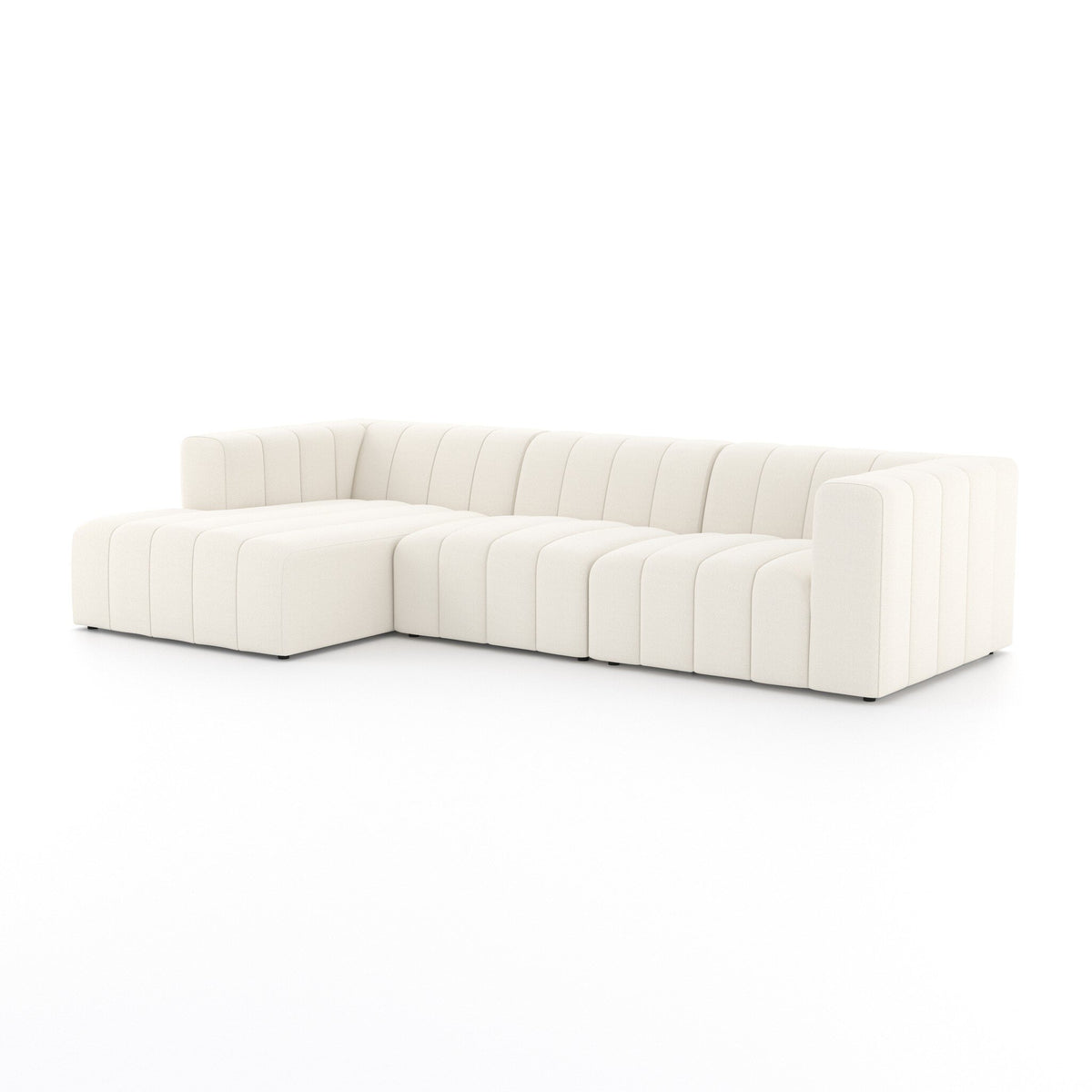 Langham Channeled 3pc Sectional-Laf Chaise