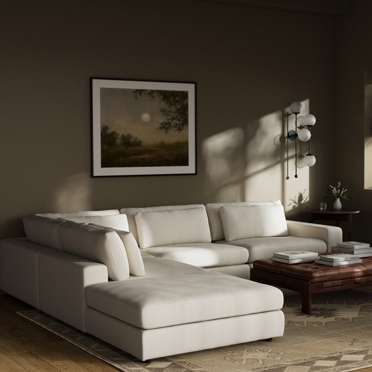 Bloor 4pc Raf Sectional W/ Ottoman