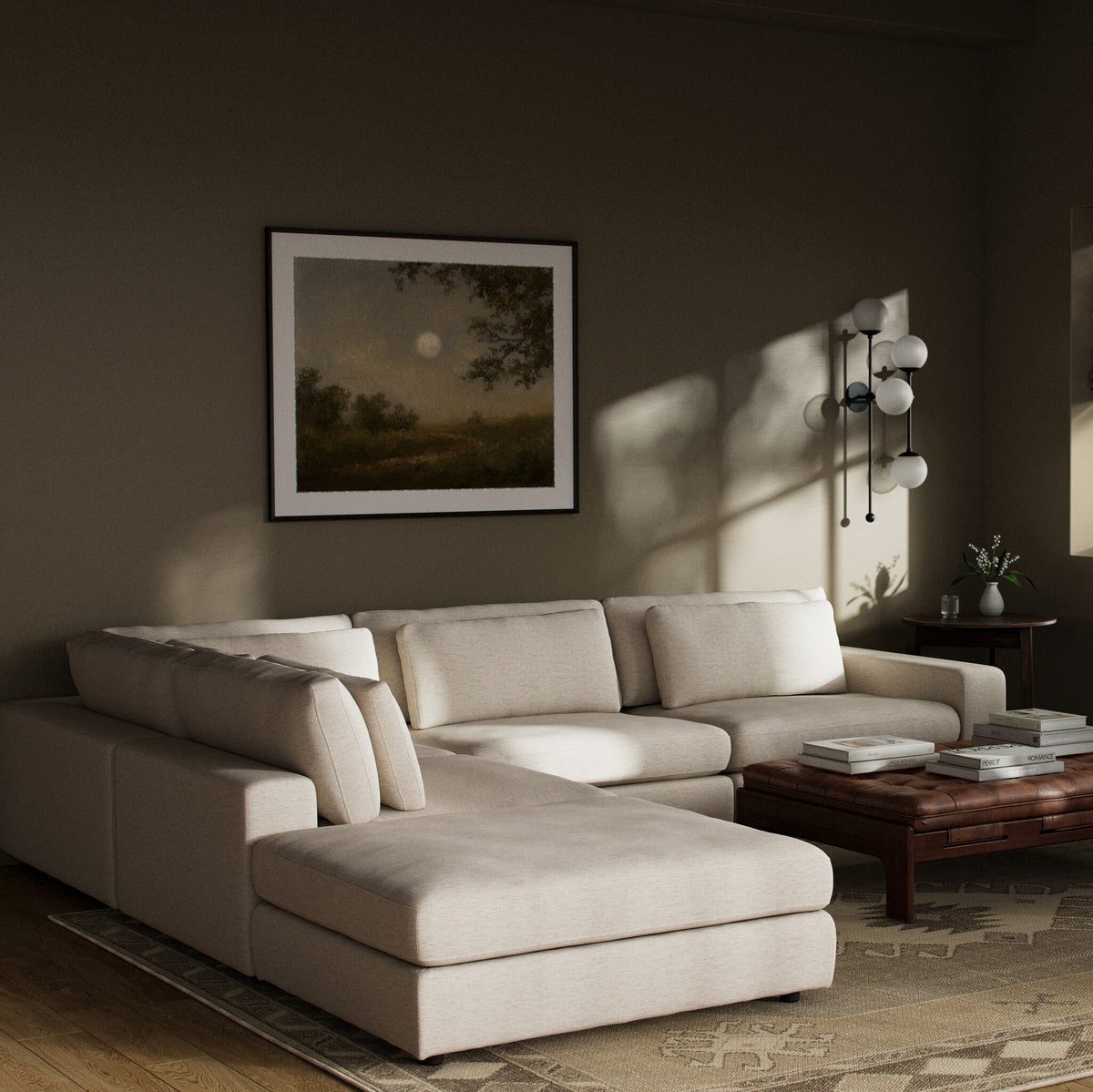 Bloor 4pc Raf Sectional W/ Ottoman