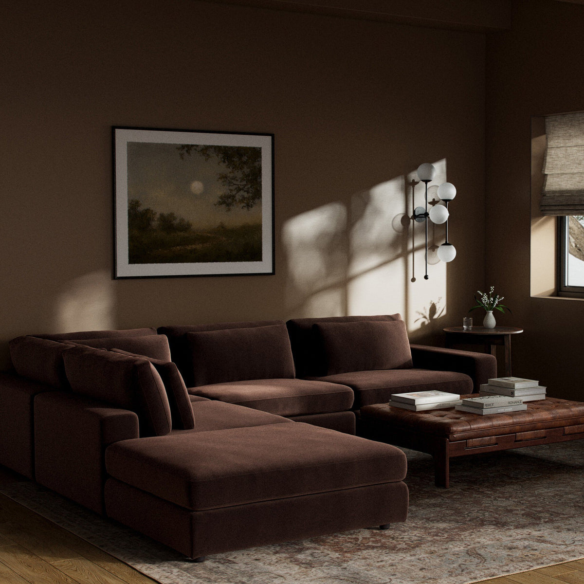 Bloor 4pc Raf Sectional W/ Ottoman