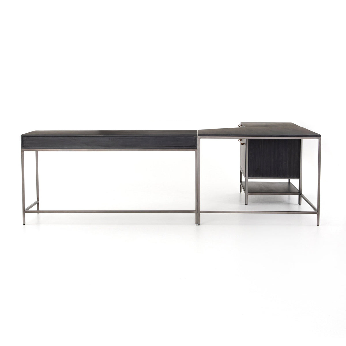 Trey Desk System With Filing Cabinet