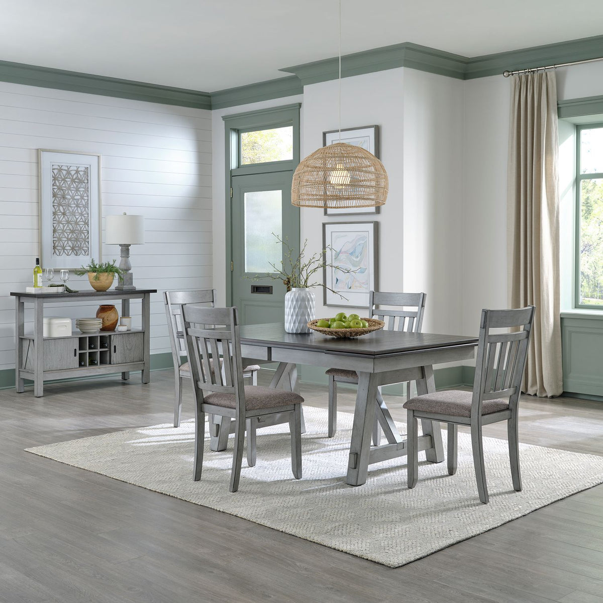 131-CD-5TRS - 5 Piece Trestle Table Set - Liberty Furniture