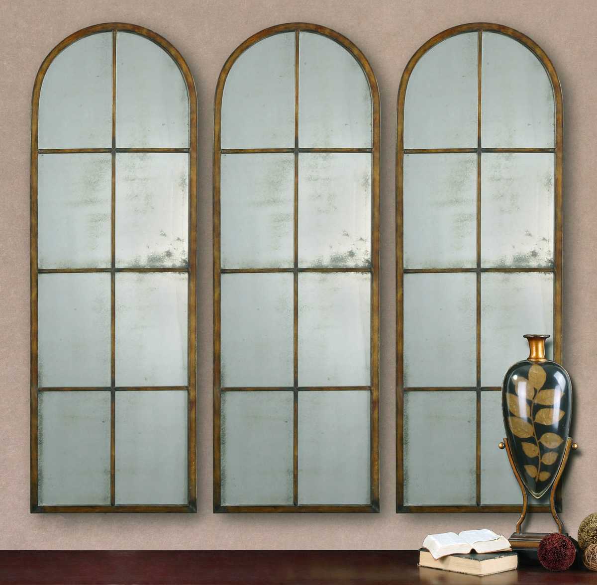 Amiel Arch Mirror, Bronze