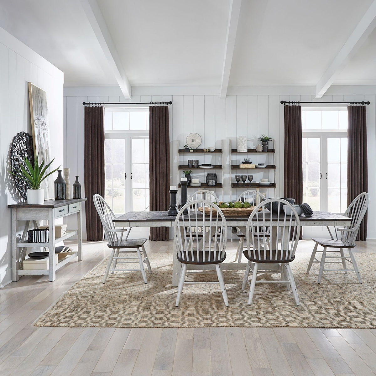139WH-CD-O7TRS - Optional 7 Piece Trestle Table Set - Liberty Furniture