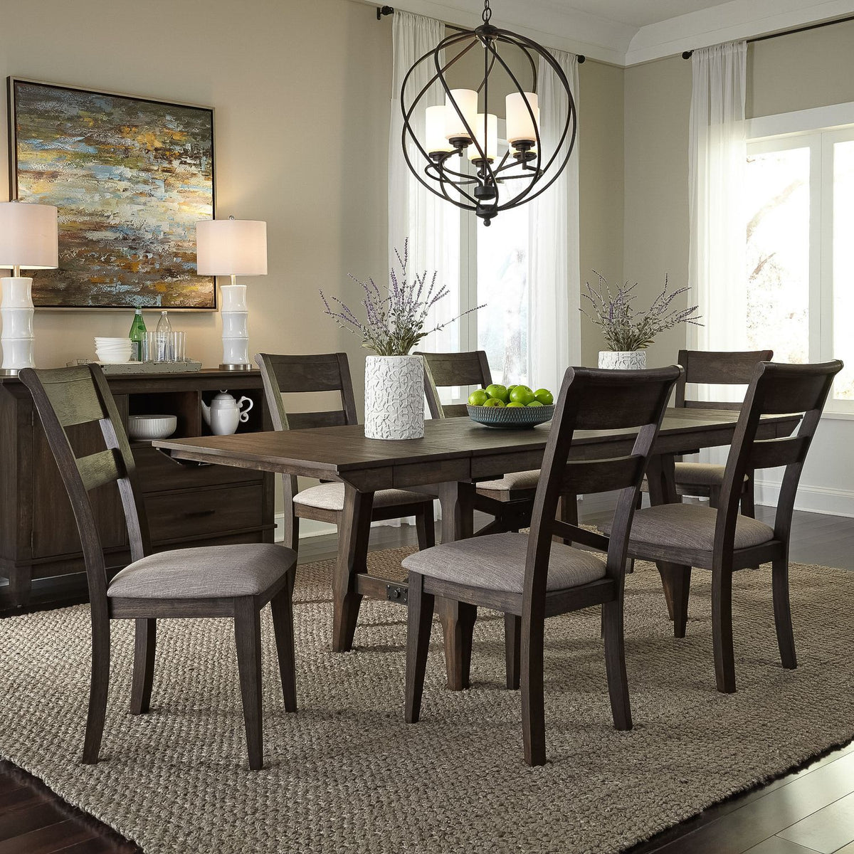 152-CD-7TRS - 7 Piece Trestle Table Set - Liberty Furniture
