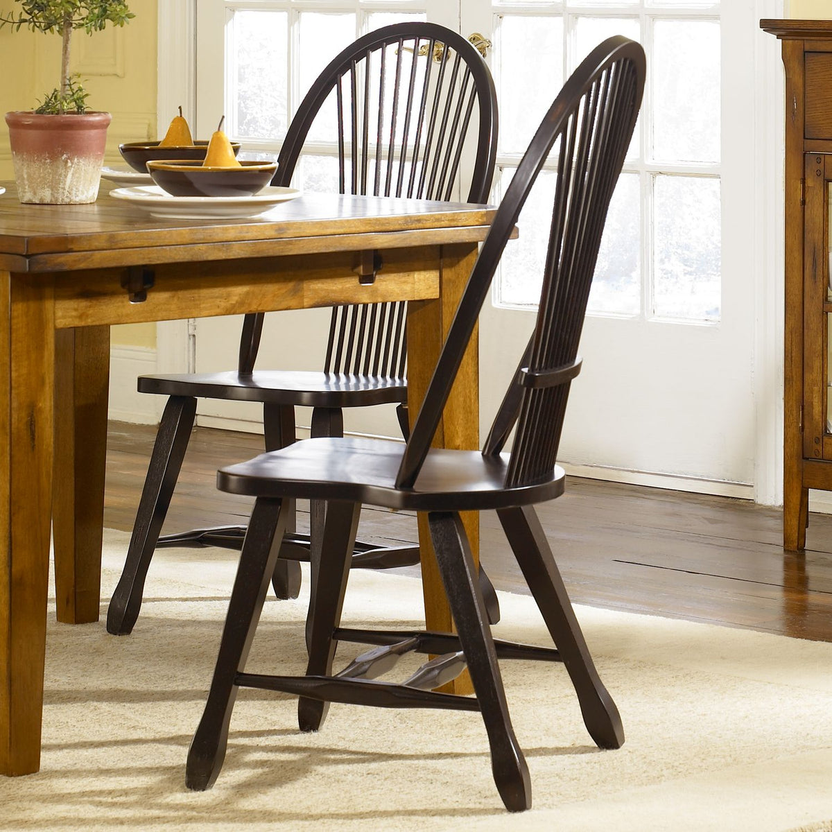 17-C4032 - Sheaf Back Side Chair - Black - Liberty Furniture