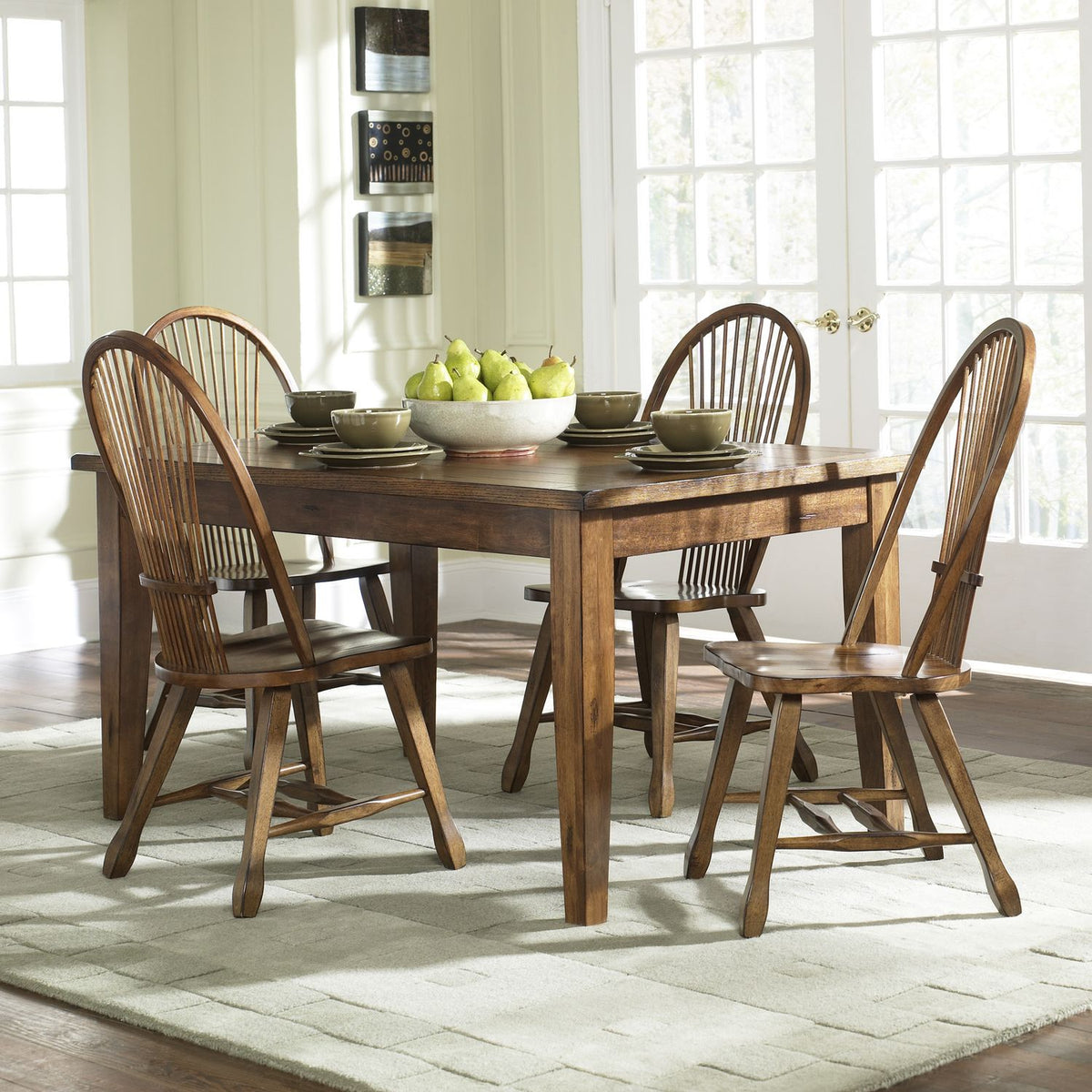 17-T3660 - Rectangular Leg Table - Oak - Liberty Furniture