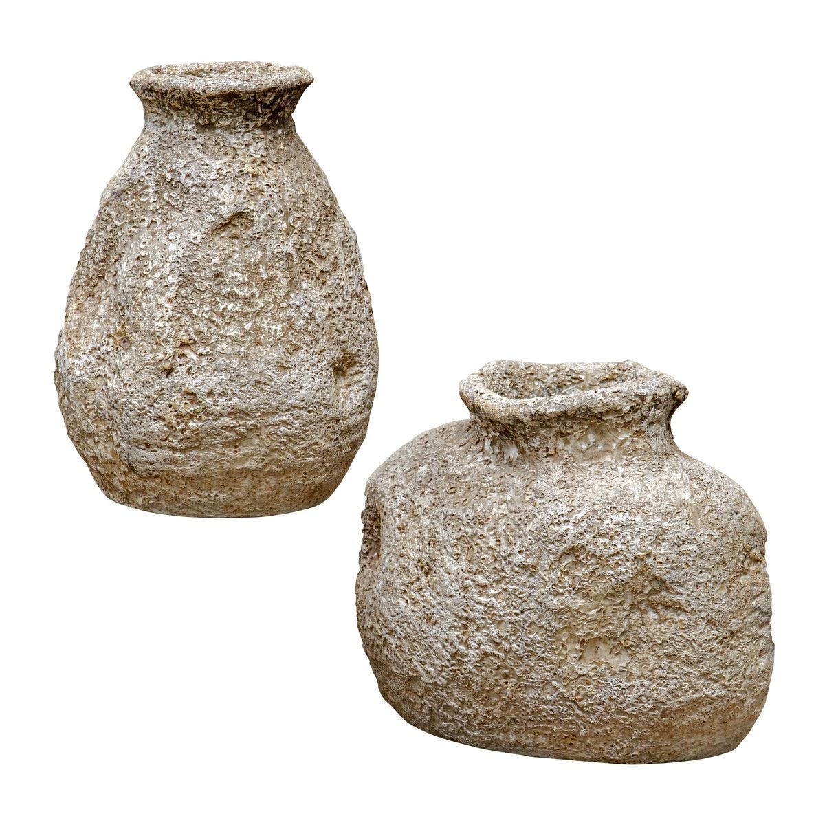 Ancient Echos Indoor-Outdoor Vases, S/2