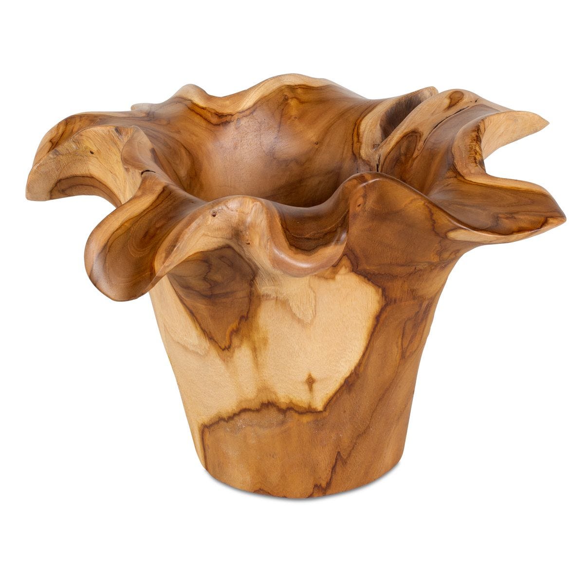 Teak Flow Indoor-Outdoor Bowl, Natural