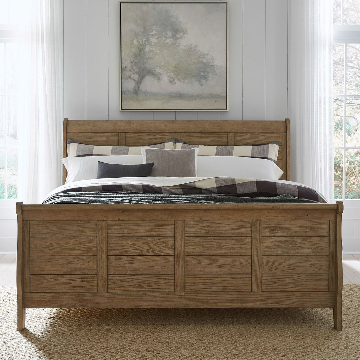175S-BR-CKSL - King California Sleigh Bed - Liberty Furniture