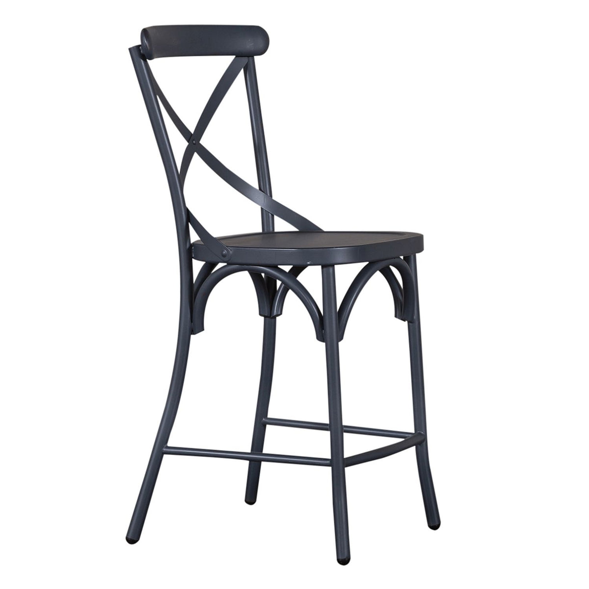 179-B300524-N - X Back Counter Chair- Navy - Liberty Furniture