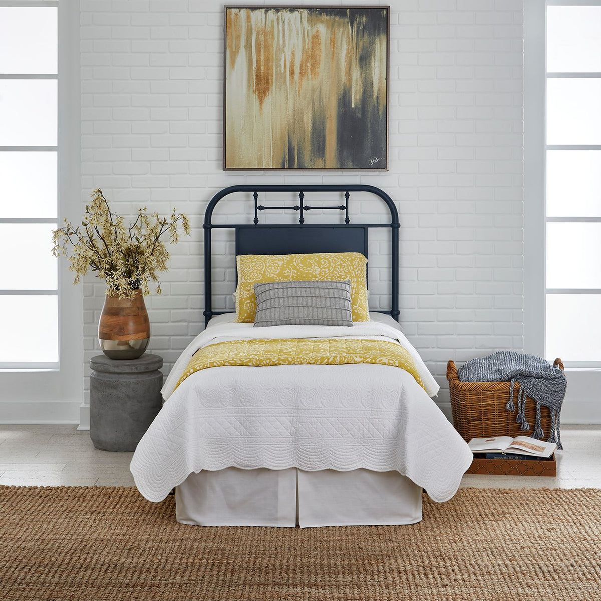 179-BR11H-N - Twin Metal Headboard - Navy - Liberty Furniture
