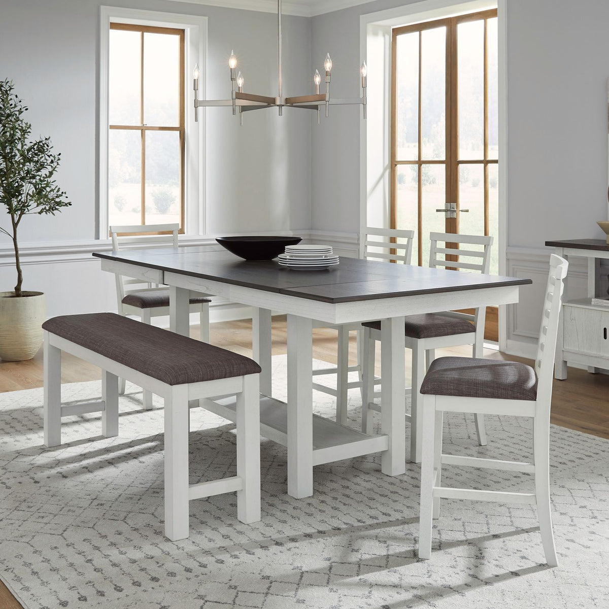 182-CD-6GTRS - 6 Piece Gathering Trestle Table - Liberty Furniture
