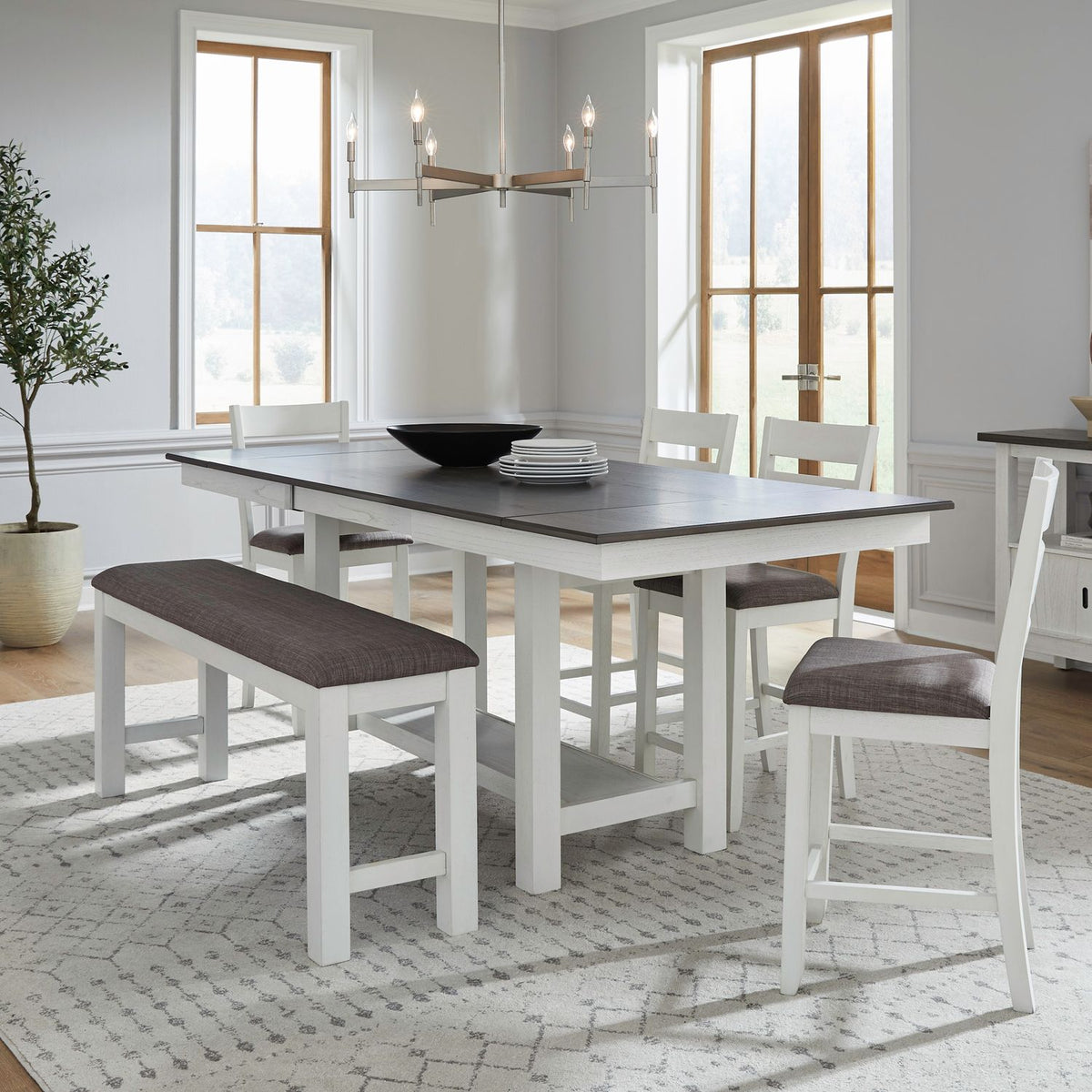 182-CD-O6GTRS - Opt 6 Piece Gathering Trestle Table - Liberty Furniture