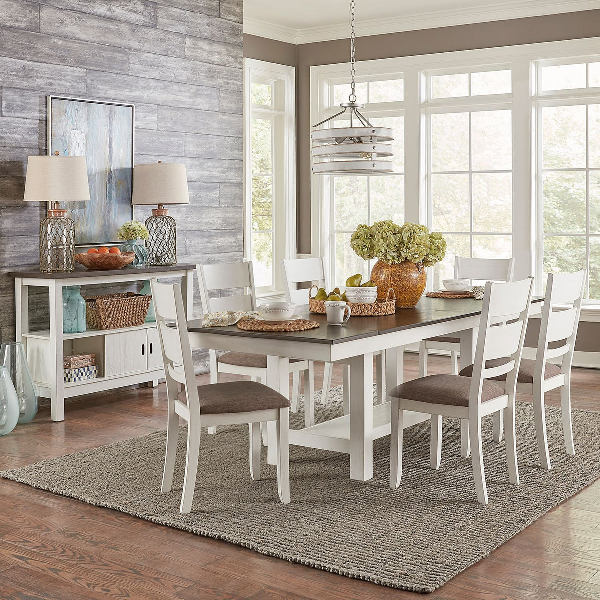 182-CD-O7TRS - Optional 7 Piece Trestle Table Set - Liberty Furniture