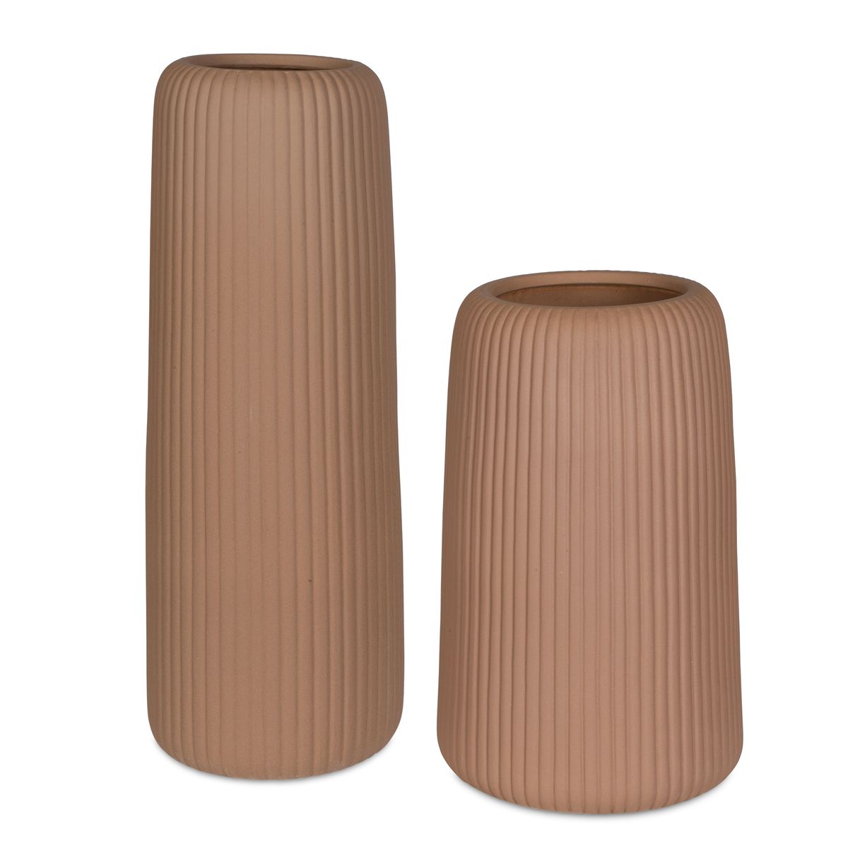 Ridge Indoor-Outdoor Vases, S/2