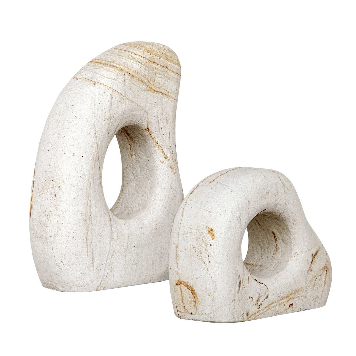 Stone Flow Indoor-Outdoor Sculptures, S/2