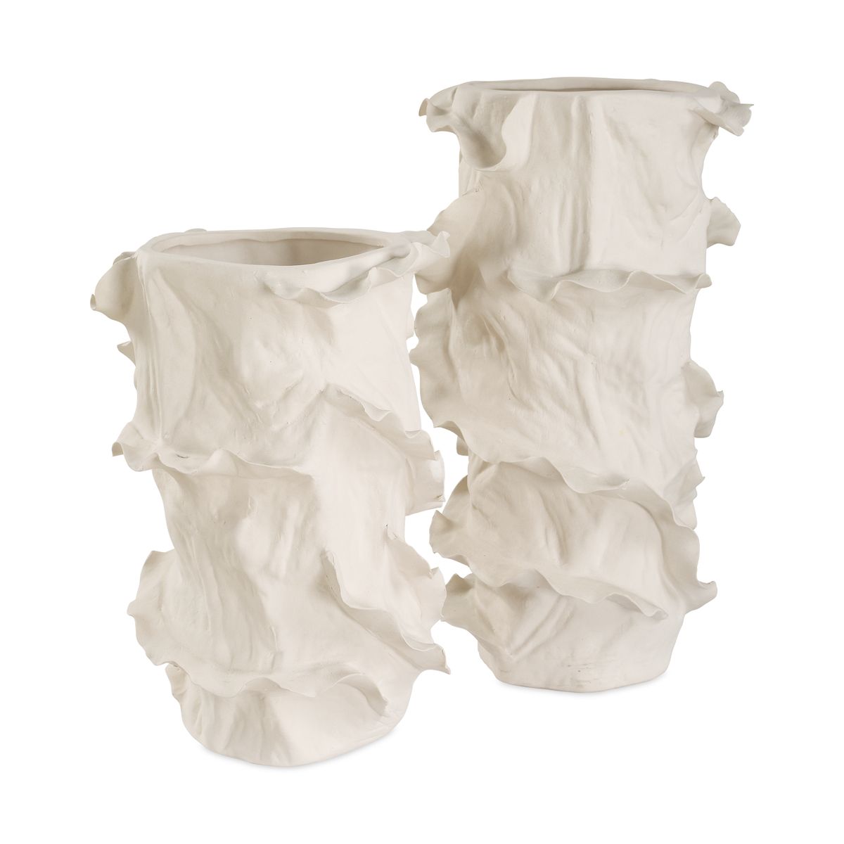 Ripple Crest Vases, S/2