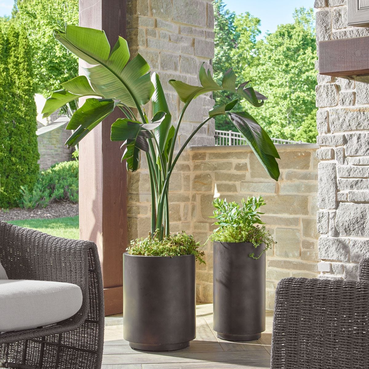 Volcan Indoor-Outdoor Planters, S/2