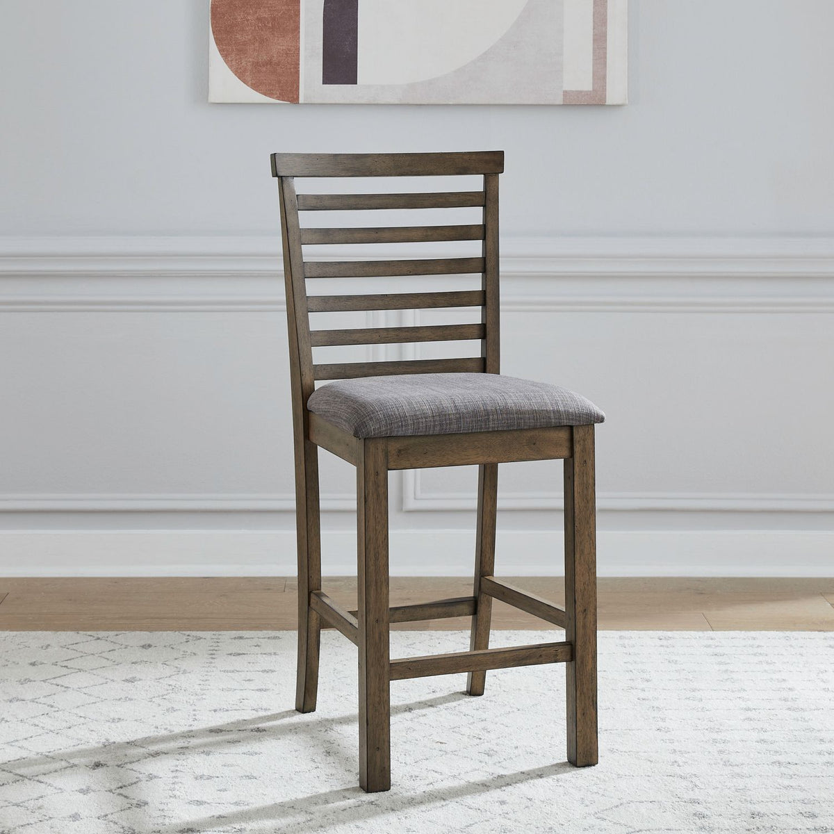 182WT-B200124 - Uph Ladder Back Counter Chair (RTA) - Liberty Furniture