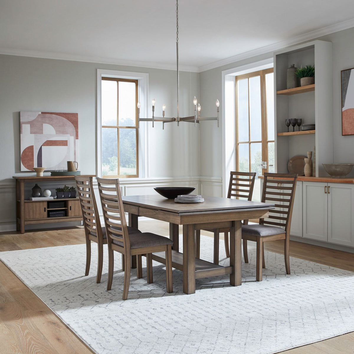 182WT-CD-5TRS - 5 Piece Trestle Table Set - Liberty Furniture