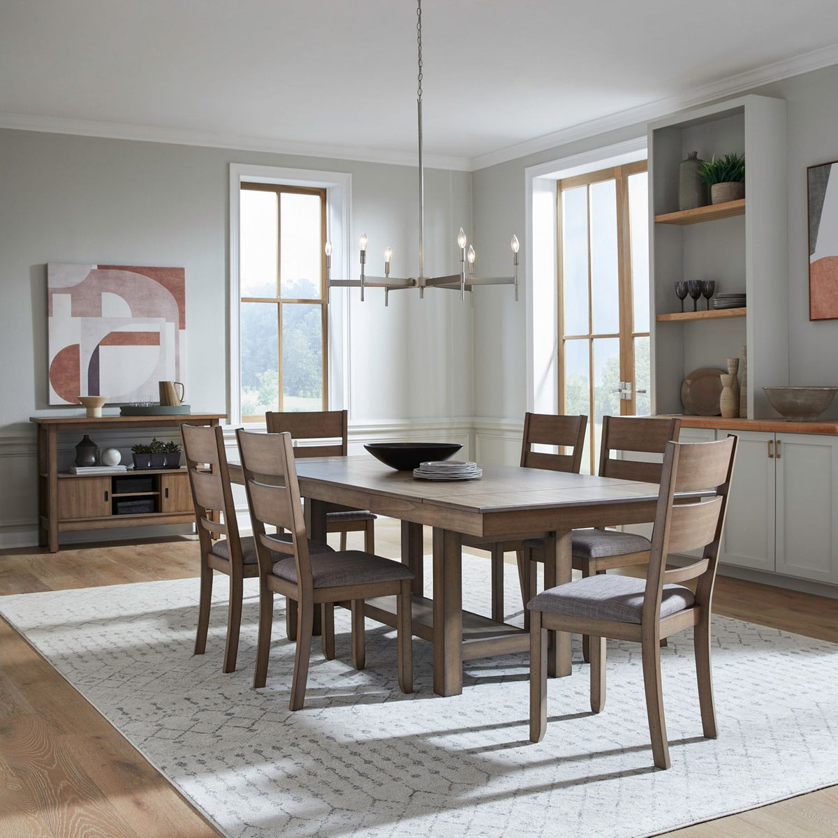 182WT-CD-O7TRS - Optional 7 Piece Trestle Table Set - Liberty Furniture