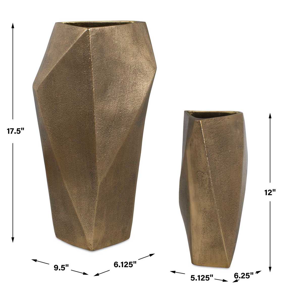 GeoForm Indoor-Outdoor Vases, S/2