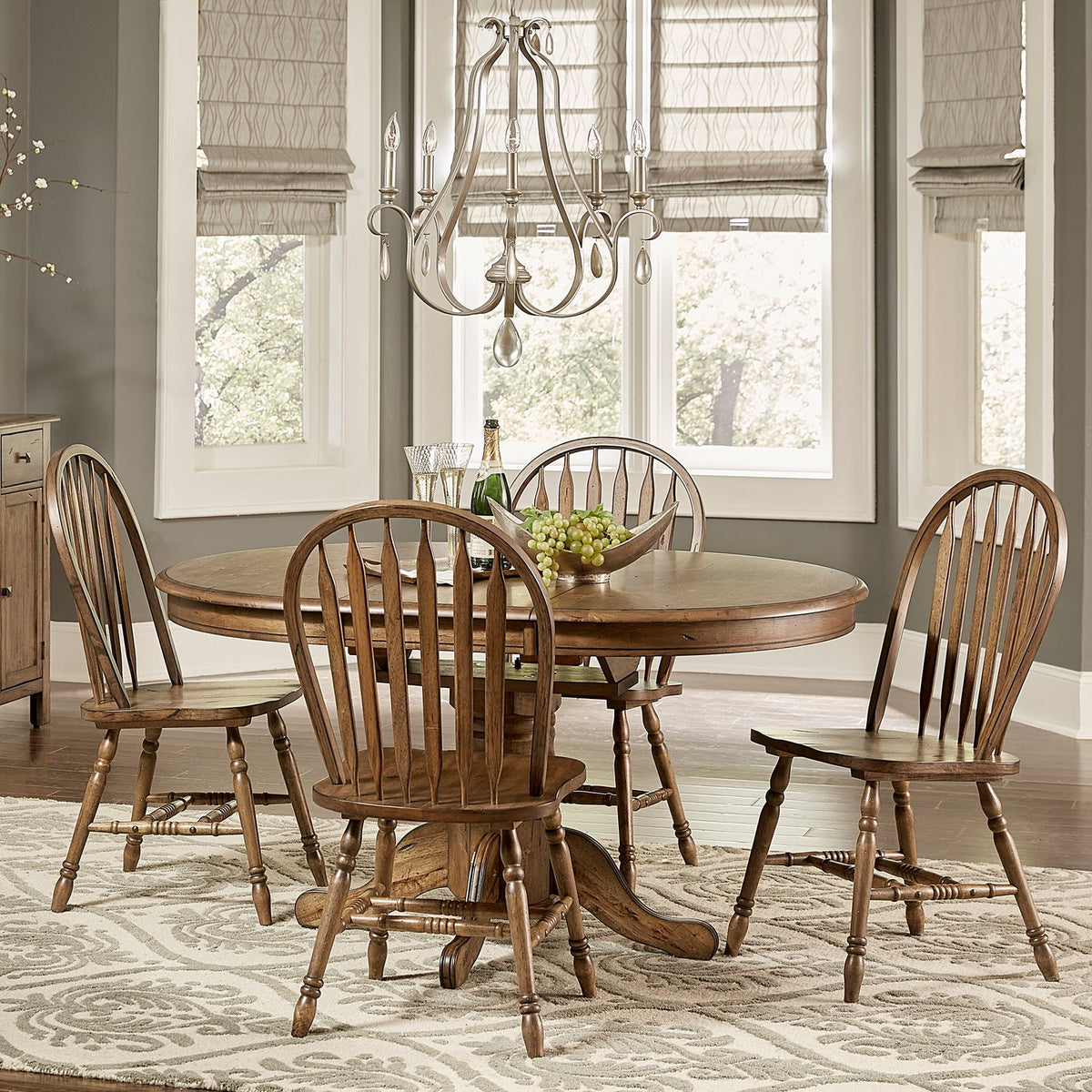 186-CD-5PDS - 5 Piece Pedestal Table Set - Liberty Furniture