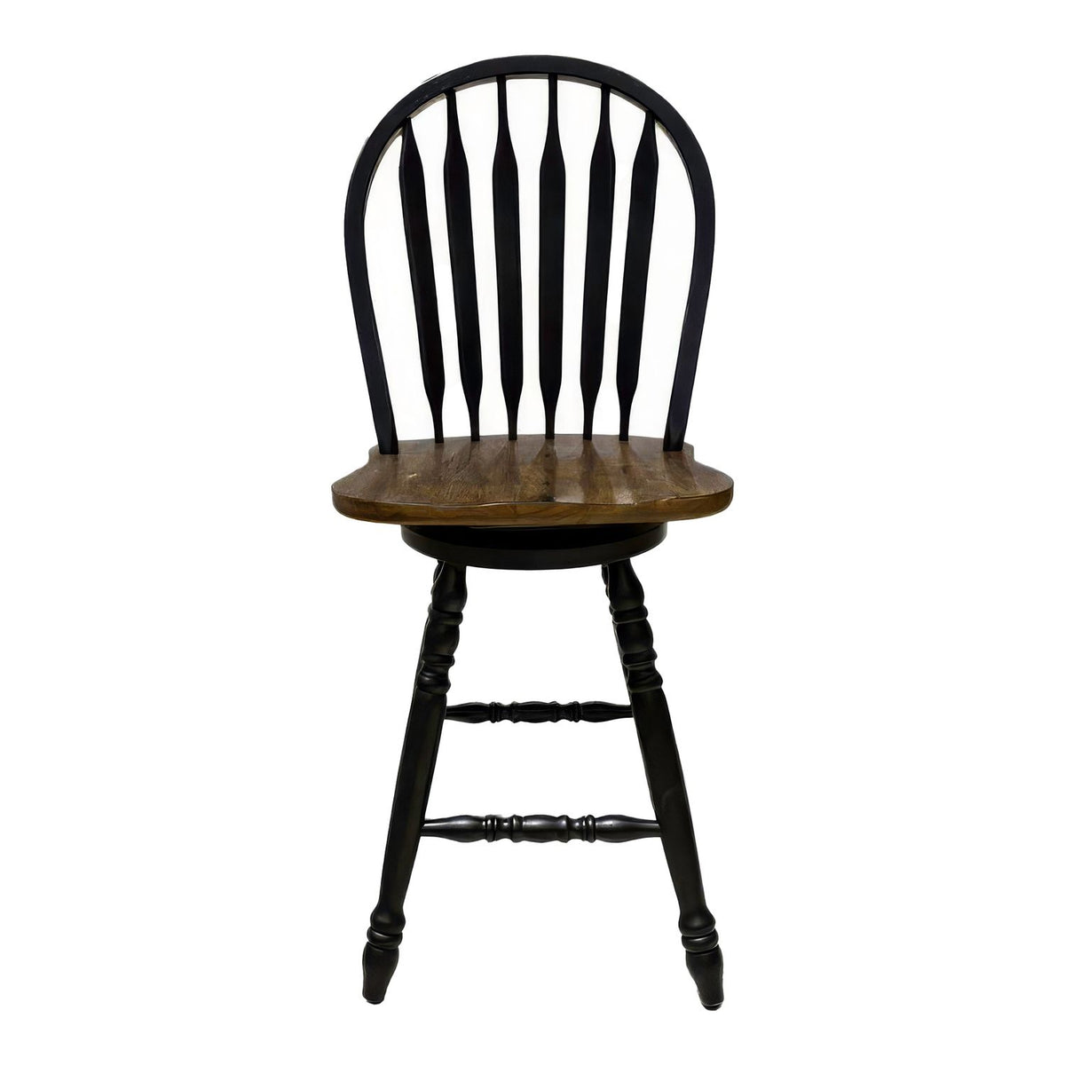 186B-B100324 - Windsor Swivel Counter Chair - Black - Liberty Furniture