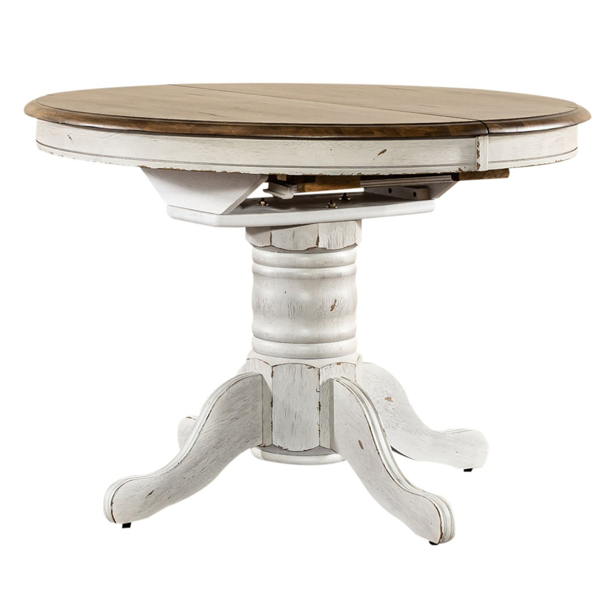 186W-CD-PED - Pedestal Table Set- White - Liberty Furniture