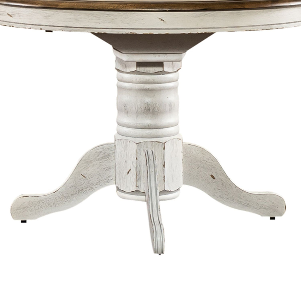 186W-P4257 - Oval Pedestal Table Base- White - Liberty Furniture
