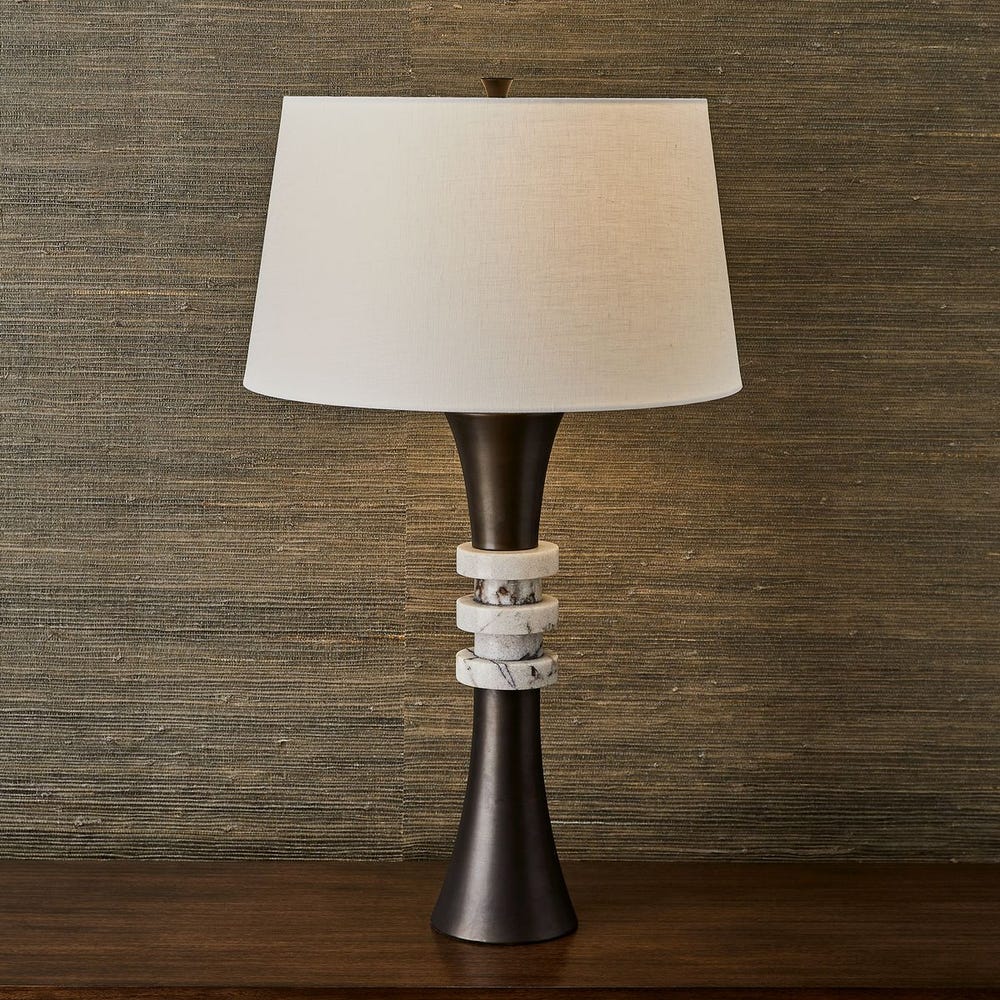 Banded Table Lamp - Onyx