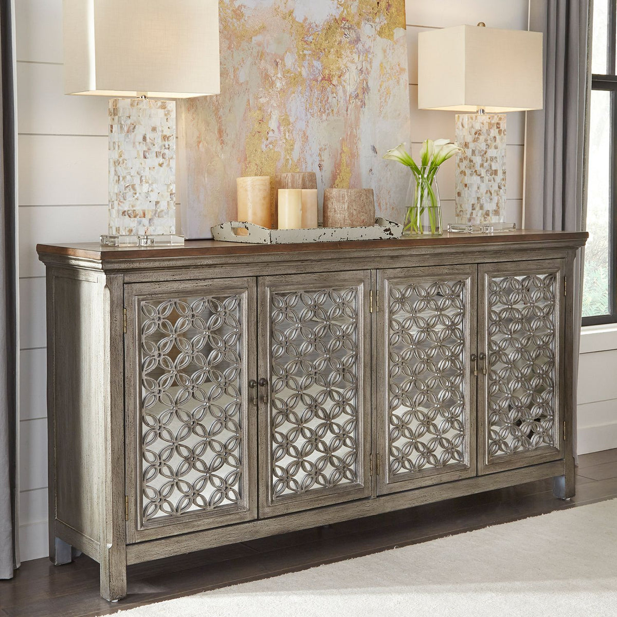 2012-AC7236 - 4 Door Accent Cabinet - Liberty Furniture