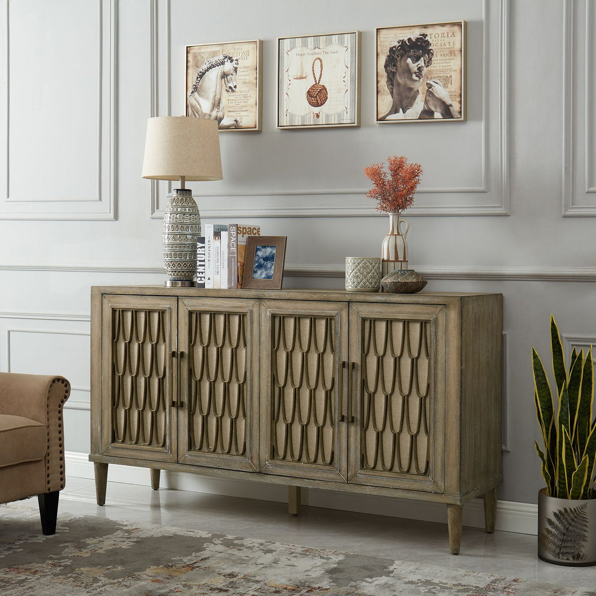 2064-AC6838 - 4 Door Accent Cabinet - Liberty Furniture