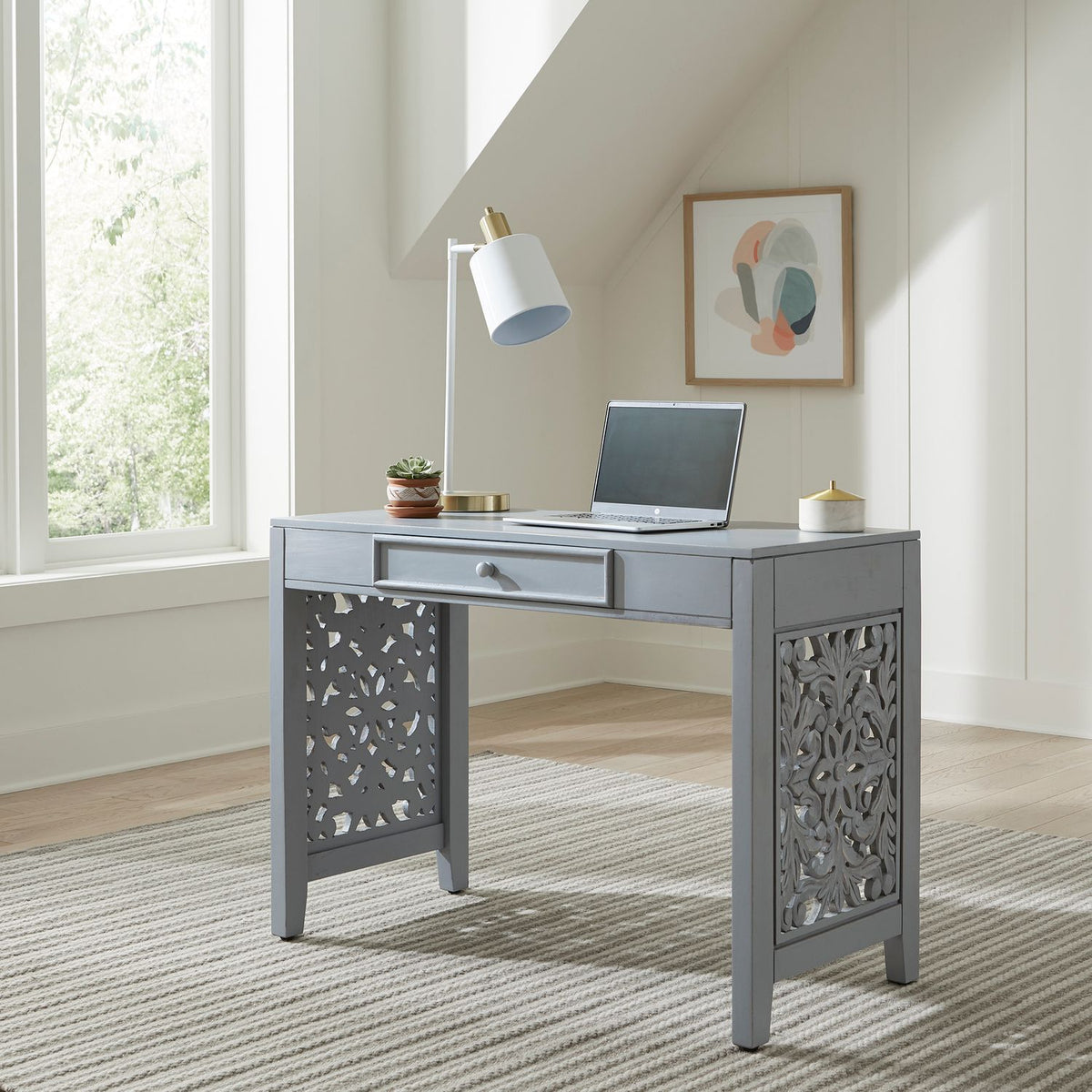 2094G-AC3000 - Accent Writing Desk- Grey - Liberty Furniture