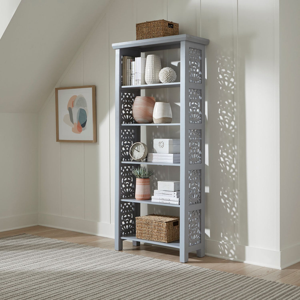 2094G-AC3001 - Accent Bookcase- Grey - Liberty Furniture