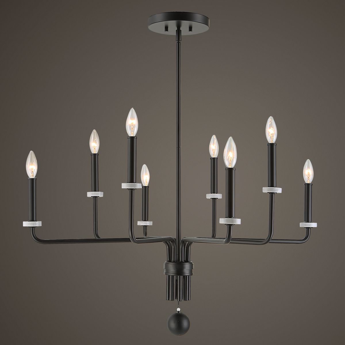 Ebony Elegance, 8 Lt Chandelier