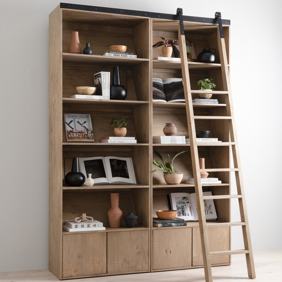 Bane Double Bookshelf W/ Ladder