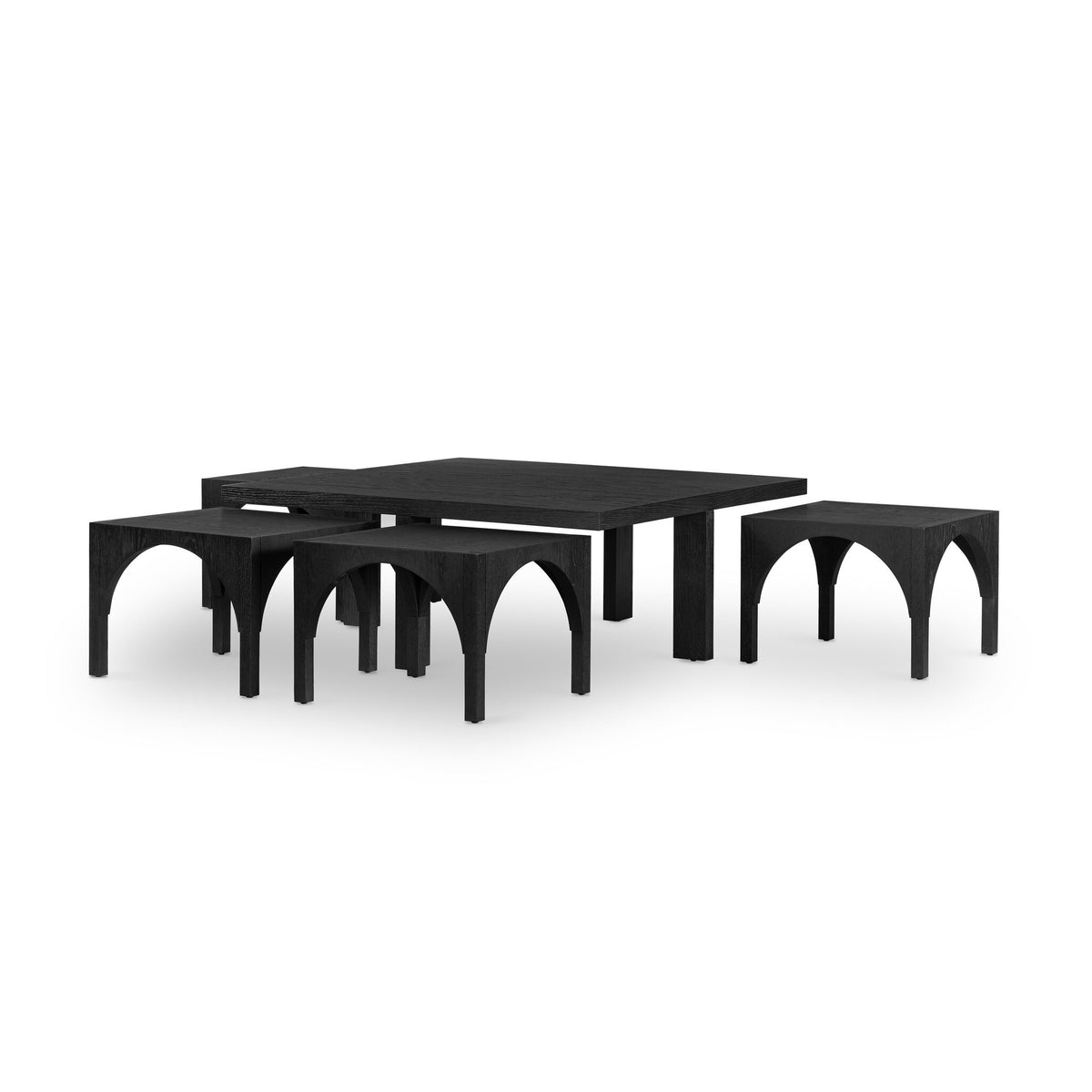 Amara Coffee Table W/Nesting Arch Stools