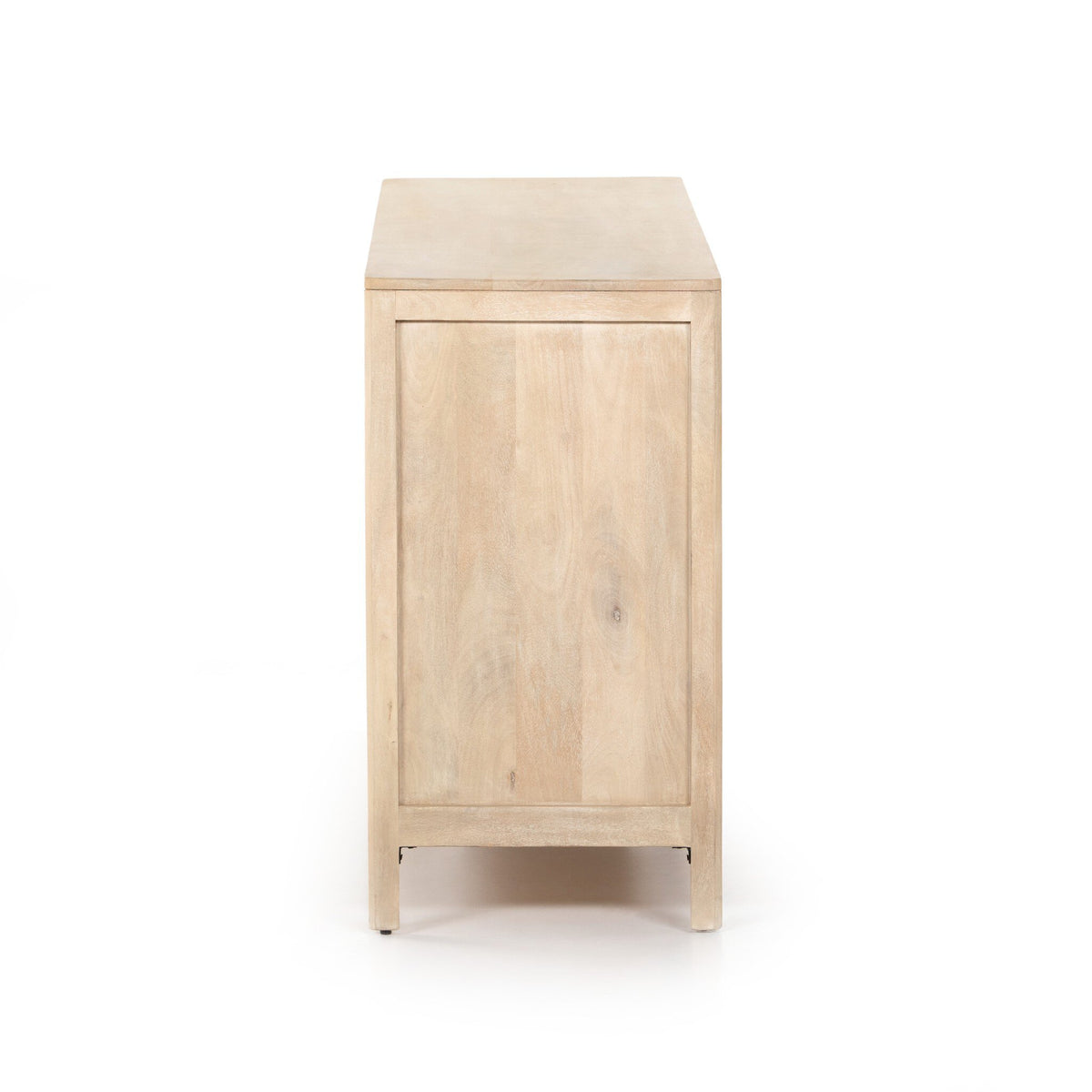a wooden cabinet on a white background