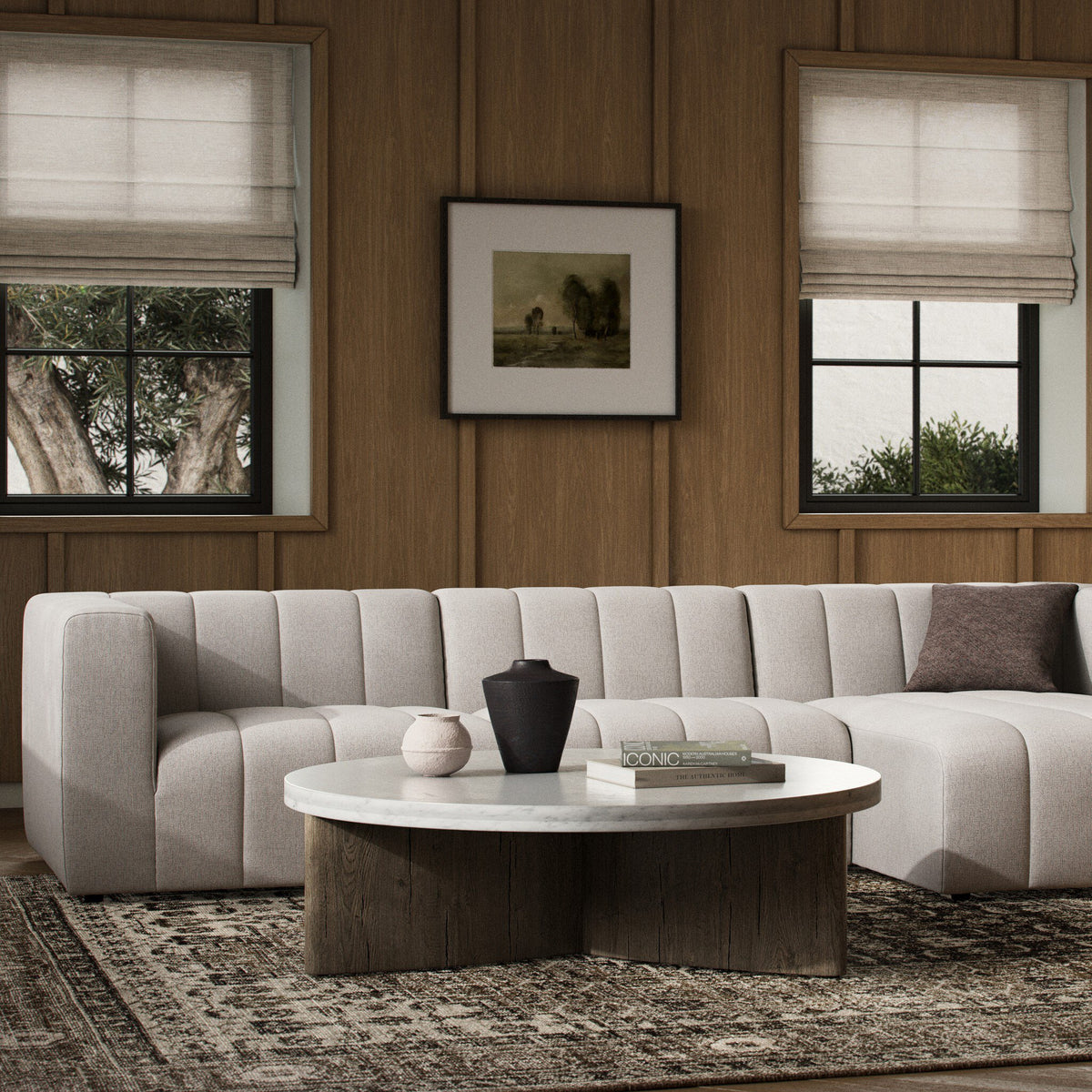 Langham Channeled 3pc Sectional-Raf Chaise